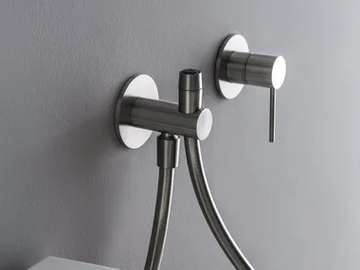 40MM - Stainless steel toilet-jet handspray with mixer tap by Rubinetterie Treemme - view 2
